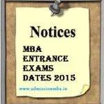 MBA Entrance Exams dates 2015