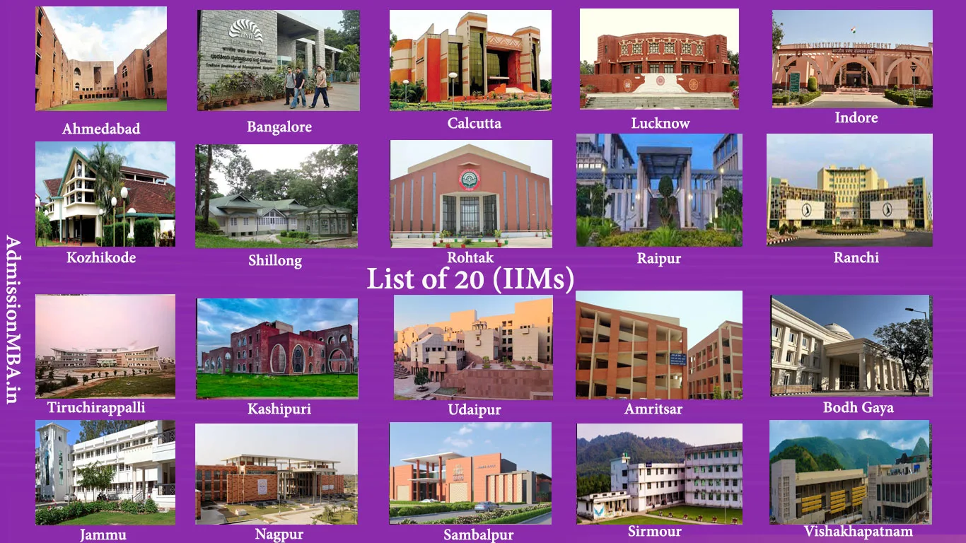 List of 20 IIMs