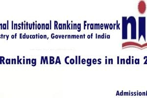 MBA Ranking NIRF India